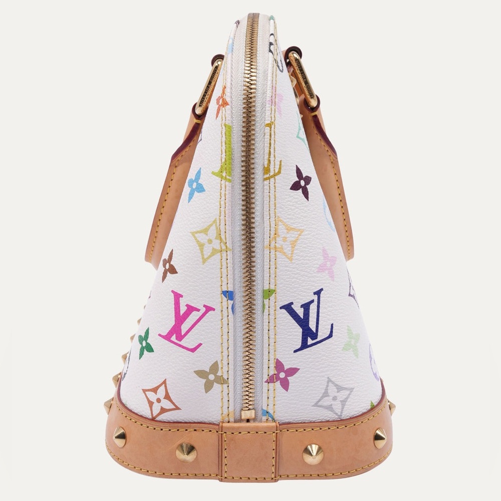 Rare!! LV x TM Louis Vuitton x Murakami Multicolor Monogram Alma PM WHITE CANVAS - Picture 7 of 16